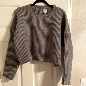 Grey Cropped Sweater